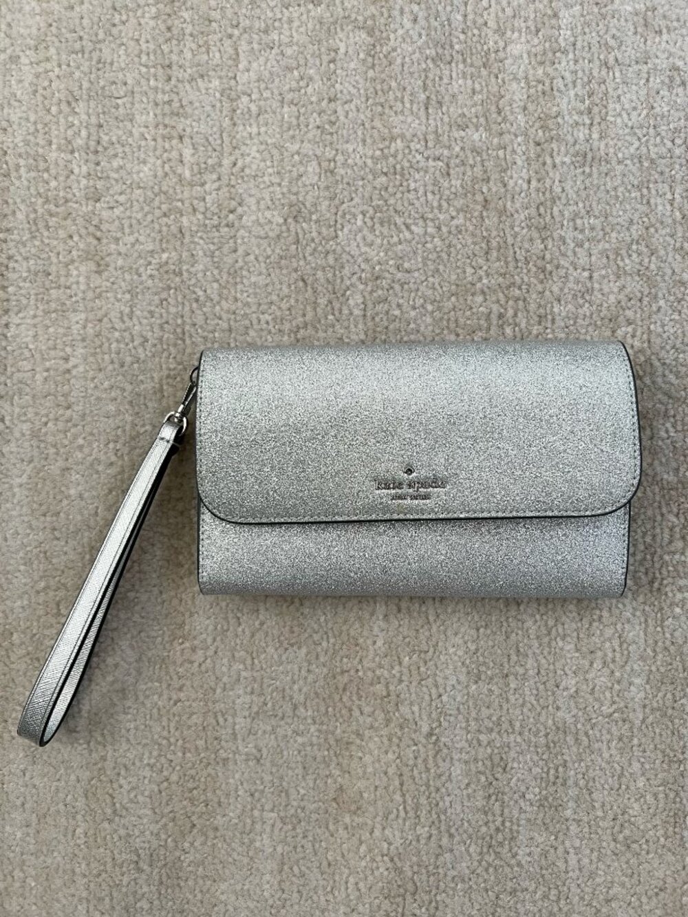 Kate Spade Shimmy Glitter Flap Phone Wristlet Wallet